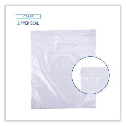 Image of Boardwalk® Reclosable Food Storage Bags, 2 Gallon, 13" x 15", Clear, 100/Box