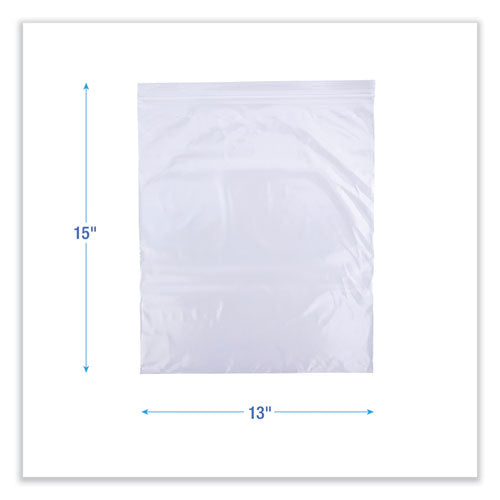 Image of Boardwalk® Reclosable Freezer Storage Bags, 2 gal, 13" x 15", Clear, 100/Box