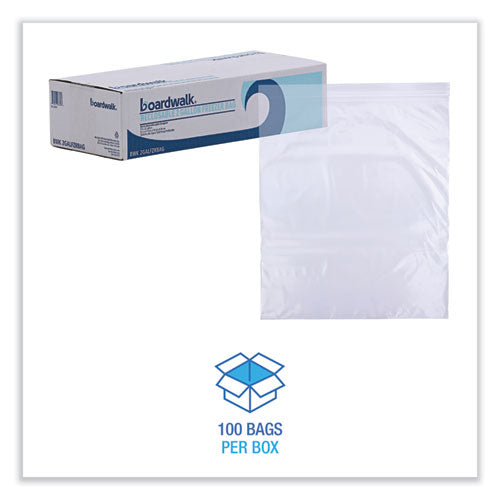 Image of Boardwalk® Reclosable Freezer Storage Bags, 2 gal, 13" x 15", Clear, 100/Box