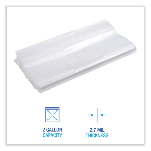 Image of Boardwalk® Reclosable Freezer Storage Bags, 2 gal, 13" x 15", Clear, 100/Box