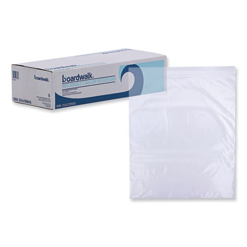 Image of Boardwalk® Reclosable Freezer Storage Bags, 2 gal, 13" x 15", Clear, 100/Box