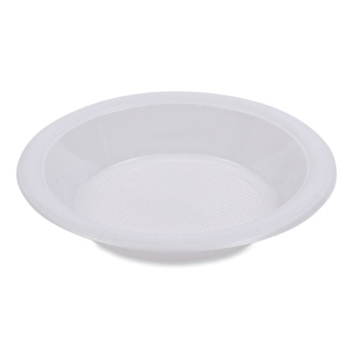Image of Boardwalk® Hi-Impact Plastic Dinnerware, Bowl, 10 oz to 12 oz, White, 1,000/Carton