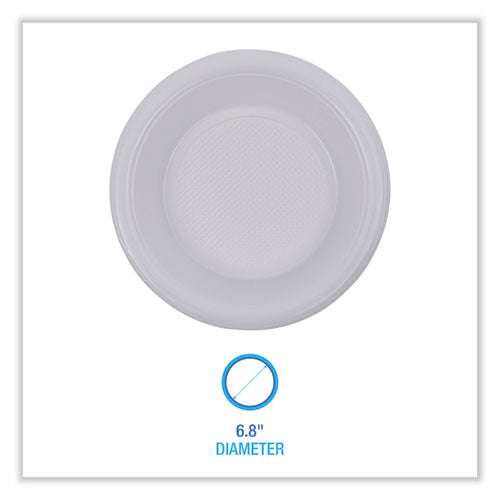 Image of Boardwalk® Hi-Impact Plastic Dinnerware, Bowl, 10 oz to 12 oz, White, 1,000/Carton