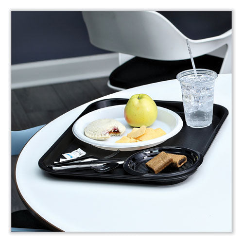 Image of Boardwalk® Six-Piece Cutlery Kit, Mediumweight, Fork/Knife/Napkin/Pepper/Salt/Spoon, Plastic, Black, 250/Carton