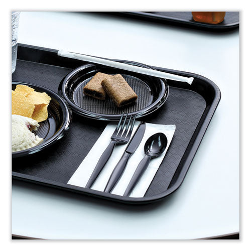 Image of Boardwalk® Heavyweight Wrapped Polystyrene Cutlery, Fork, Plastic, Black, 1,000/Carton