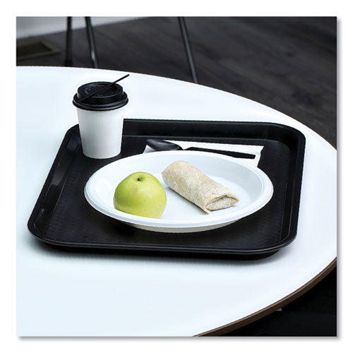 Image of Boardwalk® Hot Cup Lids, Fits 8 oz Hot Cups, Plastic, Black, 1,000/Carton