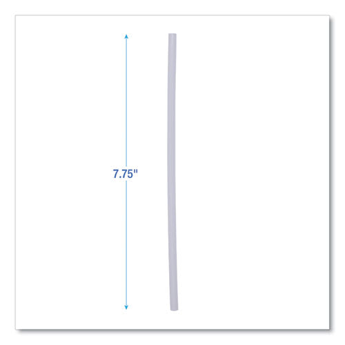Image of Boardwalk® Jumbo Straws, 7.75", Plastic, Translucent, Unwrapped, 250/pack, 50 Packs/carton