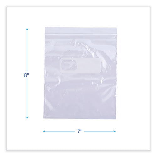 Image of Boardwalk® Reclosable Food Storage Bags, Quart, 7" x 8", Clear, 500/Box