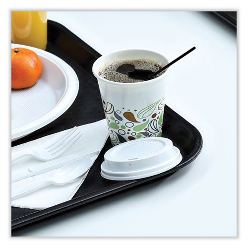 Image of Boardwalk® Single-Tube Stir-Straws, 5.25", Polypropylene, Black, 1,000/pack, 10 Packs/carton