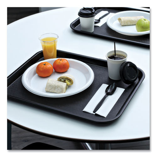 Image of Boardwalk® Heavyweight Wrapped Polypropylene Cutlery, Spoon, Plastic, Black, 1,000/Carton