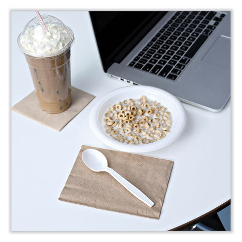 Image of Boardwalk® Heavyweight Polystyrene Cutlery, Soup Spoon, Plastic, White, 1,000/Carton