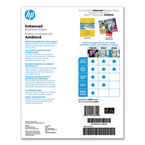 Image of HP Laser Matte Brochure Paper, 112 Bright, 40 lb Bond Weight, 8.5 x 11, White, 150/Pack