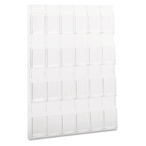 Image of Safco® Reveal Clear Literature Displays, 24 Compartments, 30w X 2d X 41h, Clear