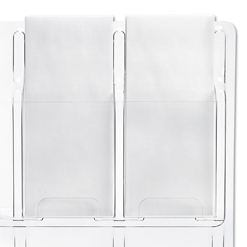 Image of Safco® Reveal Clear Literature Displays, 24 Compartments, 30w X 2d X 41h, Clear