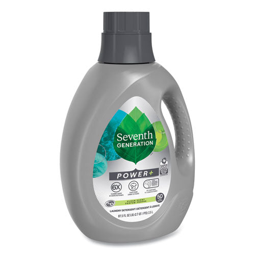 Image of Seventh Generation® Power+ Laundry Detergent, Clean Scent, 87.5 oz Bottle