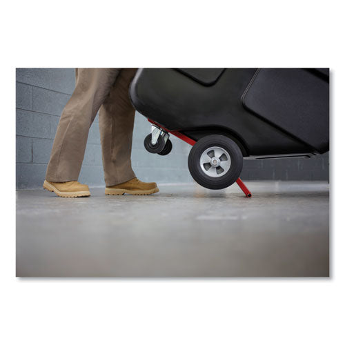 Image of Rubbermaid® Commercial 0.5 cu yd BRUTE Rotomolded Tilt Truck, 450 lb Capacity, Black