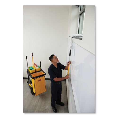 Image of Rubbermaid® Commercial Zippered Vinyl Cleaning Cart Bag for Rubbermaid Commercial 6173-88, 24 gal, 17.25" x 10.5" x 30.5", Yellow