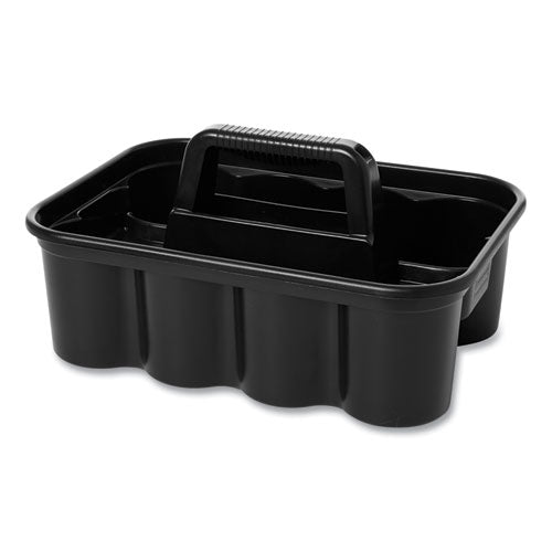 Image of Rubbermaid® Commercial Commercial Deluxe Carry Caddy, Eight Compartments, 15 x 7.4, Black