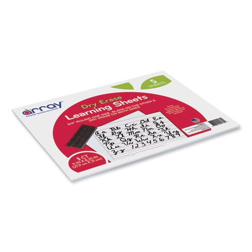 Image of Pacon® GoWrite! Dry Erase Learning Boards, 8.25" x 11", White Surface, 5/Pack