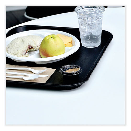 Image of Boardwalk® Souffle/Portion Cups, 2 oz, Plastic, Black, 125/Sleeve, 20 Sleeves/Carton