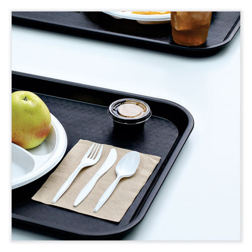 Image of Boardwalk® Souffle/Portion Cups, 2 oz, Plastic, Black, 125/Sleeve, 20 Sleeves/Carton