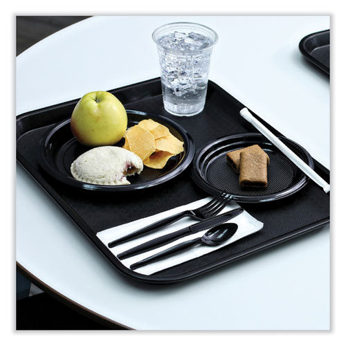 Image of Boardwalk® Hi-Impact Plastic Dinnerware, Plate, 6" Dia, Black, 1,000/carton