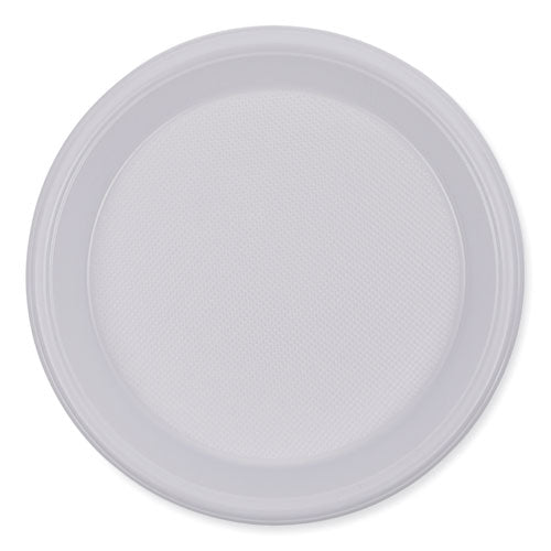 Image of Boardwalk® Hi-Impact Plastic Dinnerware, Plate, 10" Dia, White, 500/carton