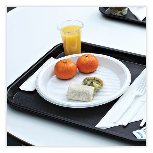 Image of Boardwalk® Hi-Impact Plastic Dinnerware, Plate, 10" Dia, White, 500/carton