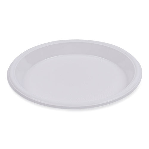 Image of Boardwalk® Hi-Impact Plastic Dinnerware, Plate, 10" Dia, White, 500/carton