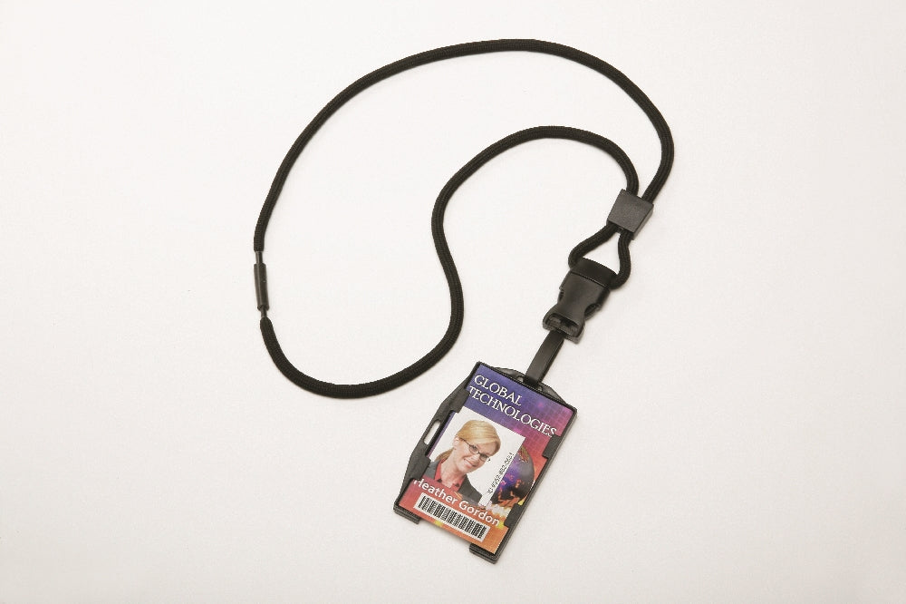 Image of Skilcraft Dual Sided ID Holders, 36" Lanyard, Black