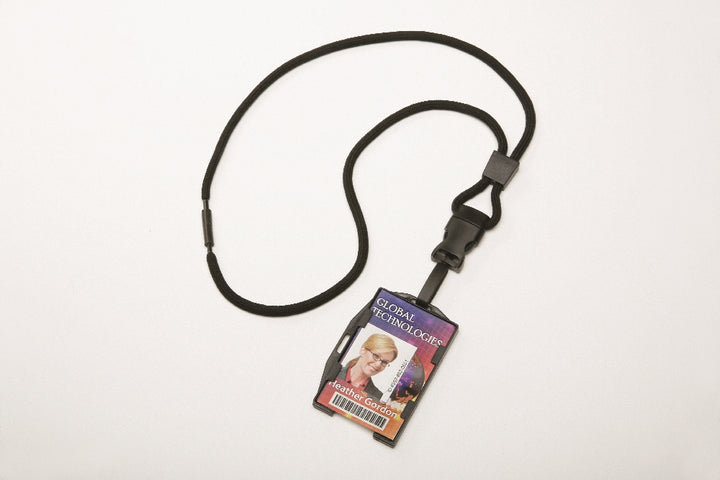 Image of Skilcraft Dual Sided ID Holders, 36" Lanyard, Black