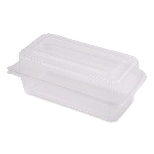 Image of World Centric® PLA Hinged Clamshells, 23 oz, 4.9 x 9 x 3.5, Clear, Plastic, 200/Carton