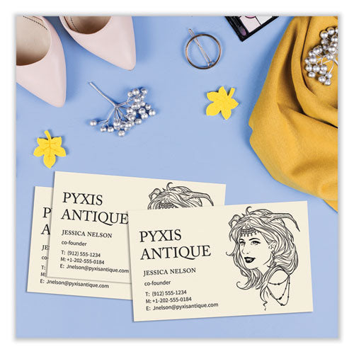 Image of Avery® Printable Microperforated Business Cards W/sure Feed Technology, Inkjet, 2 X 3.5, Ivory, 250 Cards, 10/sheet, 25 Sheets/pack