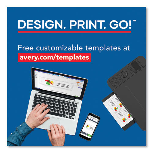 Image of Avery® Printable Microperforated Business Cards W/sure Feed Technology, Inkjet, 2 X 3.5, White, 1,000 Cards, 10/sheet, 100 Sheets/bx