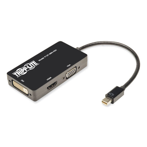 Image of Tripp Lite by Eaton Keyspan Mini Displayport To Vga/dvi/hdmi All-In-One Adapter/converter, Thunderbolt 1 And 2, 6"