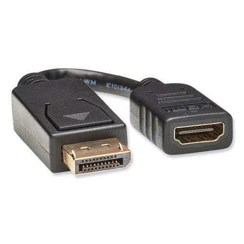 Image of Tripp Lite by Eaton DisplayPort to HDMI Adapter Cable, 6", Black