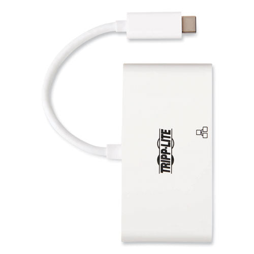 Image of Tripp Lite by Eaton 4k Dock With Charging And Ethernet, Usb C/4k Hdmi/usb A/pd Charging, White