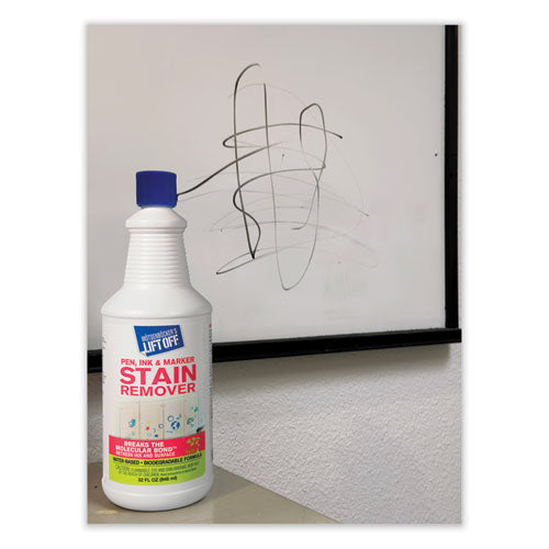 Image of Motsenbocker's Lift-Off® Lift Off #3: Pen, Ink And Marker Graffiti Remover, 32 Oz Pour Bottle, 6/carton