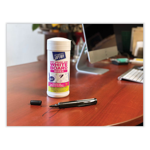 Image of Motsenbocker's Lift-Off® Dry Erase Cleaner Wipes, 7 X 12, 40/canister