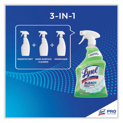 Image of LYSOL® Brand Multi-Purpose Cleaner With Bleach, 32 Oz Spray Bottle, 12/carton