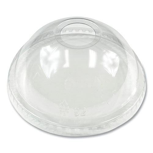 Image of Boardwalk® PET Cold Cup Dome Lids, Fits 9 oz to 10 oz Cold Cups, Plastic, Clear, 1,000/Carton