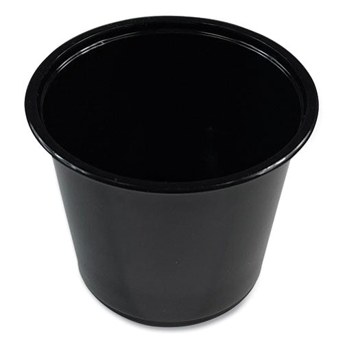 Image of Boardwalk® Souffle/Portion Cups, 5.5 oz, Plastic, Black, 2,500/Carton