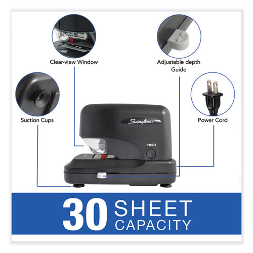 Image of Swingline® High-Volume Electric Stapler, 30-Sheet Capacity, Black