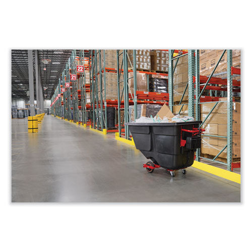 Image of Rubbermaid® Commercial 1 cu yd Motorized Roto Tilt Truck, 1,000 lb Capacity, Black