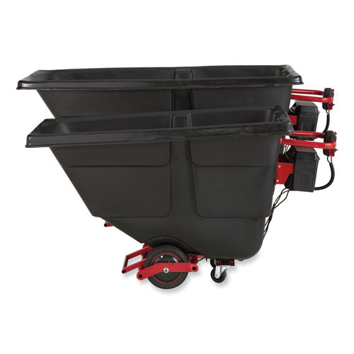 Image of Rubbermaid® Commercial 1 cu yd Motorized Roto Tilt Truck, 1,000 lb Capacity, Black