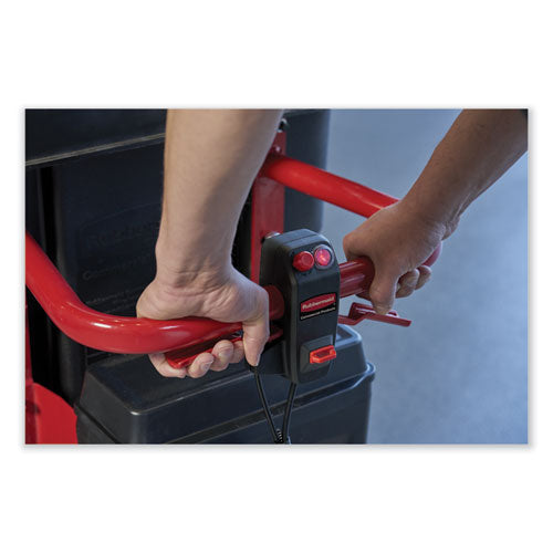 Image of Rubbermaid® Commercial 1 cu yd Motorized Roto Tilt Truck, 1,000 lb Capacity, Black