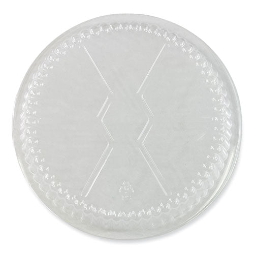 Image of Boardwalk® Round Aluminum To-Go Container Lids, Dome Lid, 7" Diameter, Clear, Plastic, 500/Carton