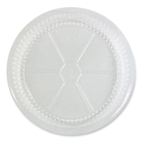 Image of Boardwalk® Round Aluminum To-Go Container Lids, Dome Lid, 9" Diameter, Clear, Plastic, 500/Carton