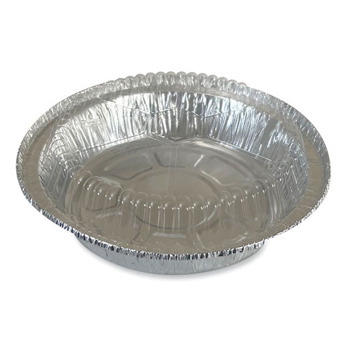 Image of Boardwalk® Round Aluminum To-Go Container Lids, Flat Lid, 7" Diameter, Silver, Paper, 500/Carton