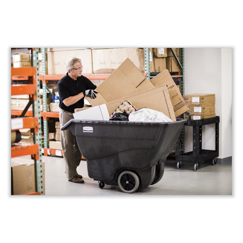 Image of Rubbermaid® Commercial 0.75 cu yd Structural Foam Tilt Truck, 600 lb Capacity, Black
